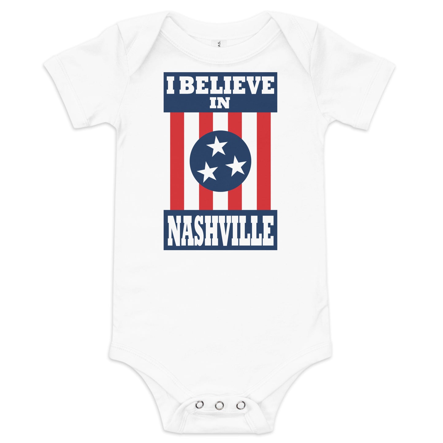 I Believe In Nashville White Baby Onesie